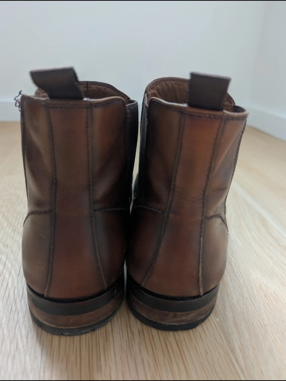 Men's Brown Leather Chelsea Boots - Classic Slip-On Style